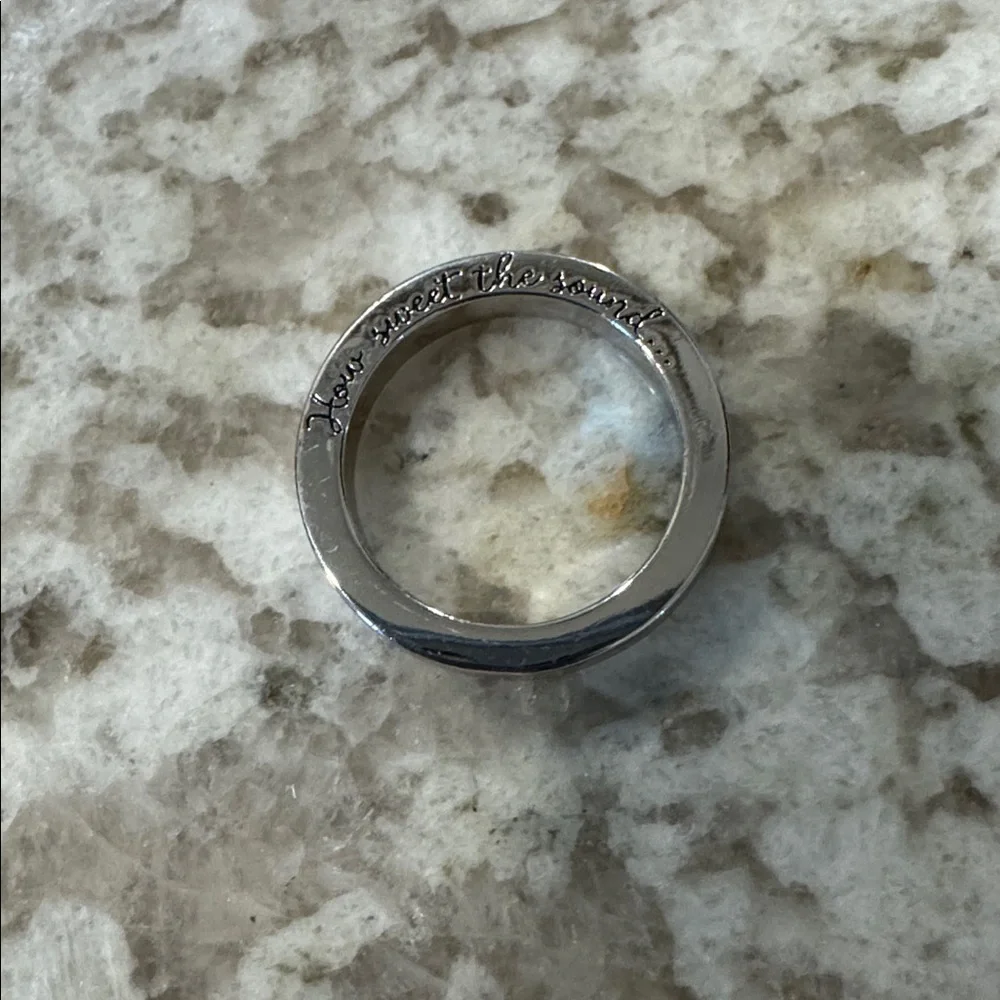Origami Owl Pearl face, Silver Living Locket and Necklace & Interchangeable Ring - Picture 4 of 5